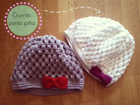 Gorro De Ganchillo Fácil Punto Piña Crochet Hat Puff Stitch Tutorial