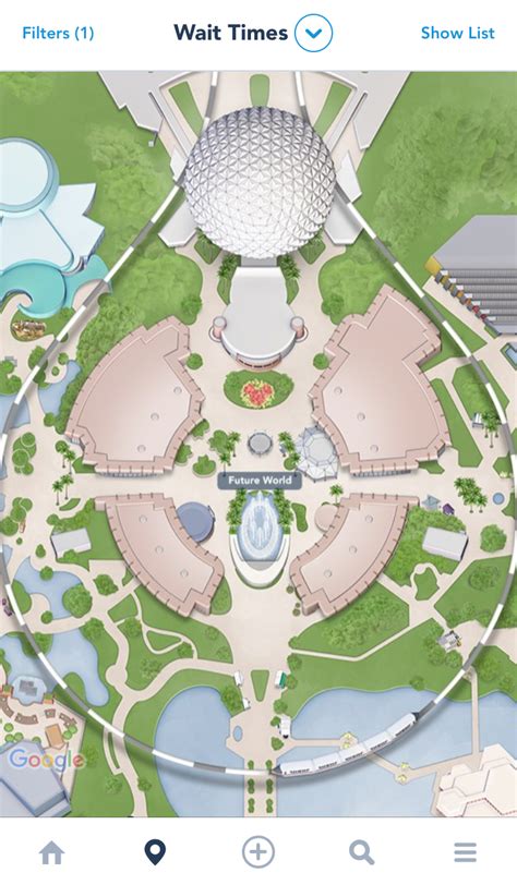 Updated Epcot Future World Map Now Missing Fountain of Nations and Club Cool