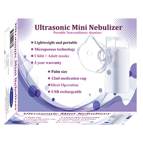 Ultrasonic Mini Nebulizer Portable Nonventilatory Atomizer - 50027-0494 ...