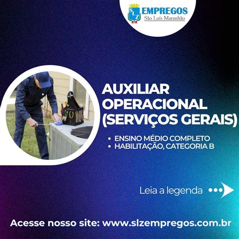 Auxiliar Operacional Servi Os Gerais Slz Empregos