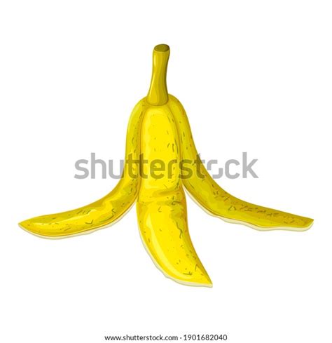 Banana Peel Vector Illustration Isolated On Stock Vector Royalty Free