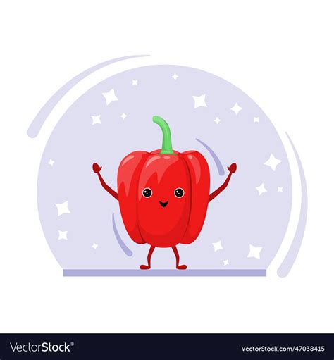 Funny red pepper Royalty Free Vector Image - VectorStock