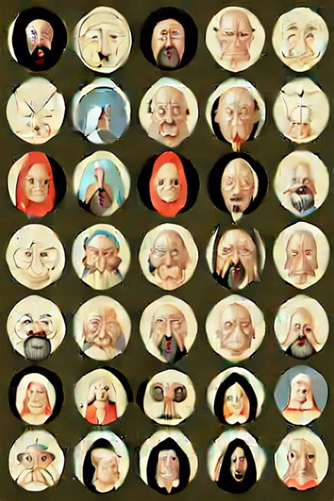 Hieronymus Bosch Faces Vector Art Stable Diffusion Openart