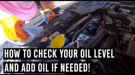 How To Check Oil In Your Subaru Impreza Crosstrek Youtube