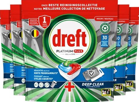 Dreft Platinum Plus All In One Vaatwastabletten Deep Clean Fresh