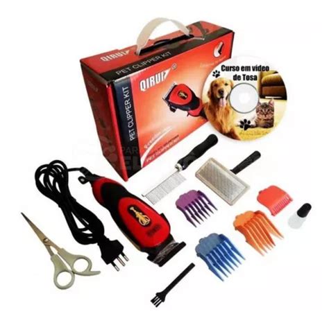 Maquina De Tosar Cachorros Gatos Pets Kit Completo O Melhor Frete grátis