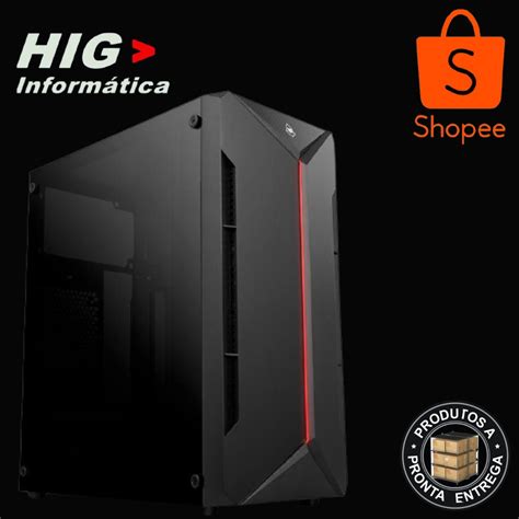 Gabinete Gamer Mancer Argon Lateral Acrilico Preto Rgb Mcr Ag01 Fl Pc