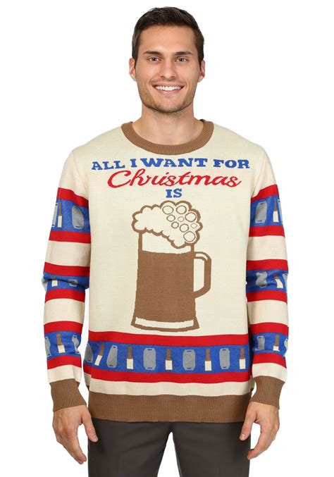All I Want For Christmas Is Beer Ugly Christmas Sweater
