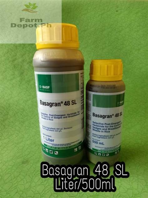 Basagran 48sl Selective Post Emergent Herbicide 1000ml 500ml By Basf