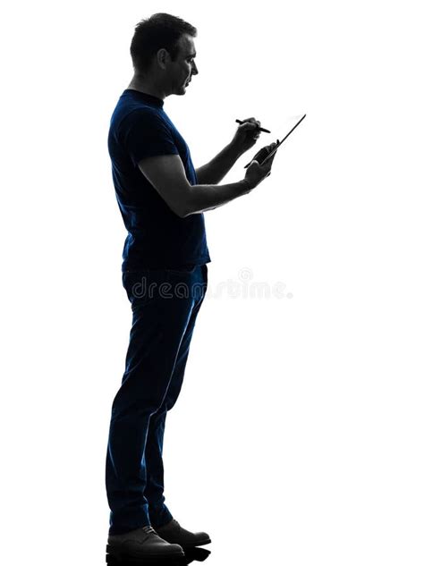 Silhouette of Man Holding Camera. Stock Photo - Image of privacy ...