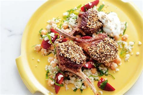 Dukkah Crusted Lamb Cutlets With Strawberry Couscous Recipes