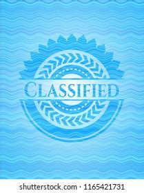 Classified Water Wave Concept Badge Stock Vector Royalty Free