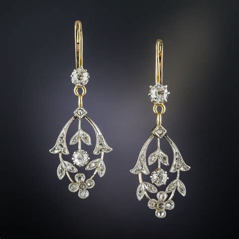 Edwardian Diamond Drop Earrings