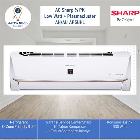 Jual AC Sharp 1 2 PK Plasmacluster Low Watt AH AU AP5UHL Shopee