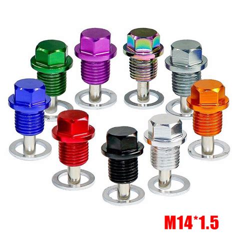 M14x1 5 Car Engine Magnetic Oil Drain Plug Screw Nut Bolt Sump Nut