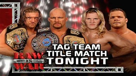 Stone Cold HHH Vs Chris Jericho Chris Benoit WWF Tag Team