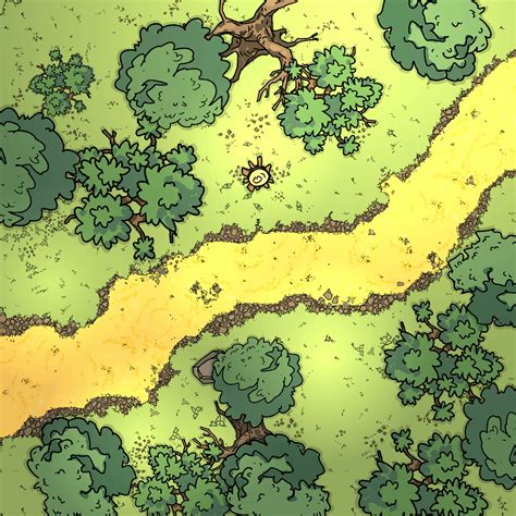 Forest Path Battle Map