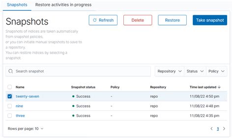 Snapshot Management In Dashboards Opensearch Documentation