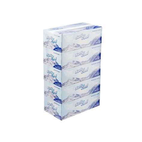 5 Boxes Soft N Cool Facial Tissue 150 Sheets X 2 Ply Hotpack India