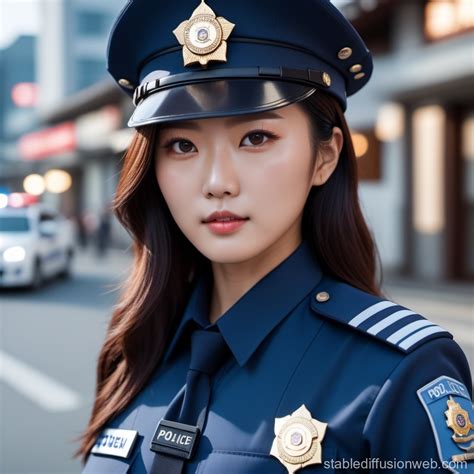 korean policewomans story stable diffusion