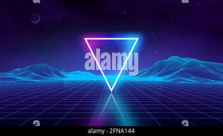 Retro Futuristic Background For Game Music D Dance Galaxy Poster S