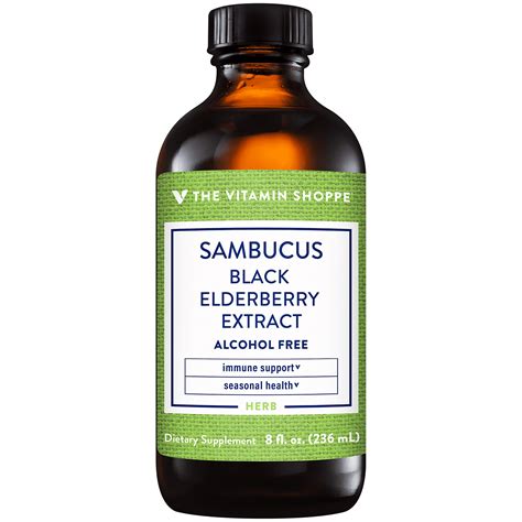 Sambucus Black Elderberry Extract Fluid Ounces Liquid Walmart