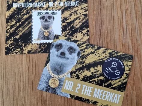 X Blau Kupfer Silber Liechtenstein Crypto Stamp Meerkat Kaufen