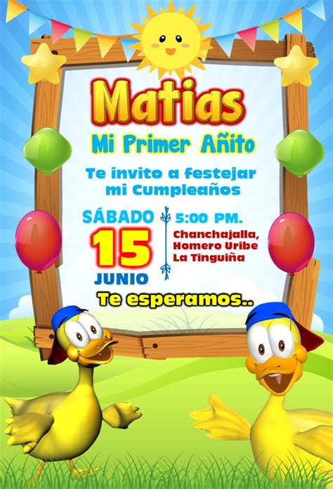 Invitación del Patito Juan para Editar GRATIS Robnei Blog