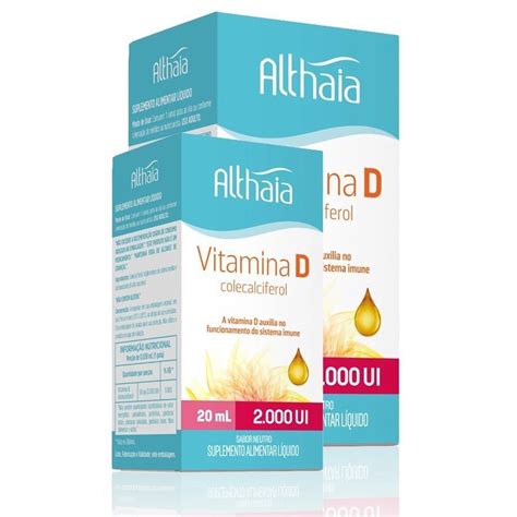 Kit Vitamina D Ui Colecalciferol Althaia Ml Em Gotas No Shoptime