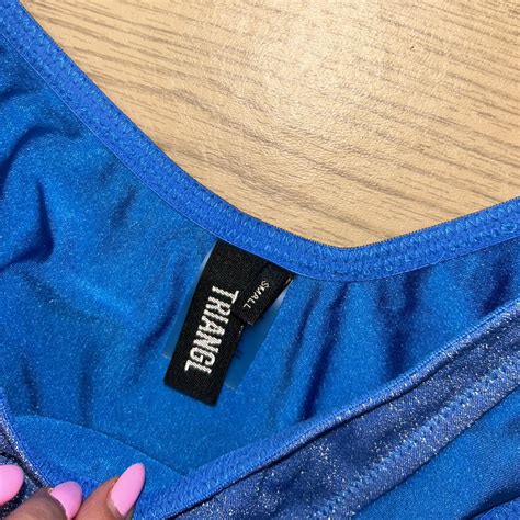 Triangl One Shoulder Bikini Style Color Depop
