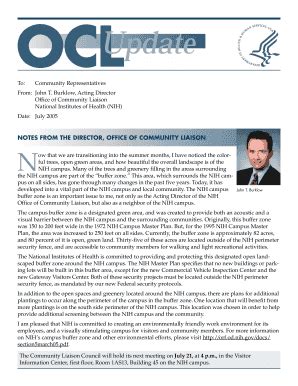 Fillable Online Ocl Od Nih Notes From The Director Office Of Community