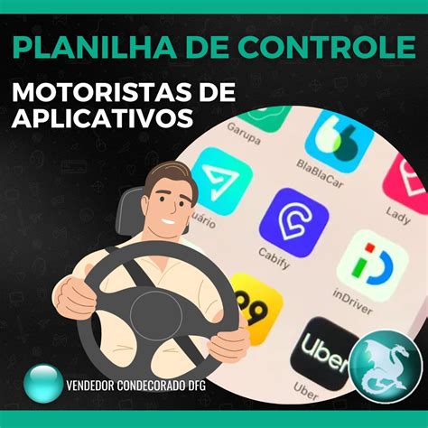 Planilhas De Controle Para Motoristas De Aplicativos Macro Outros DFG