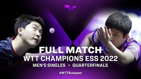 FULL MATCH Tomokazu Harimoto Vs Lim Jonghoon MS QF WTT Champions