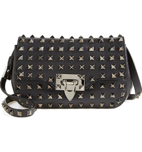 Valentino Noir Rockstud All Over Leather Crossbody Bag Nordstrom