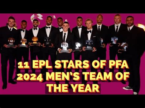 PFA Mens Team Of The Year All The 11 EPL Stars YouTube