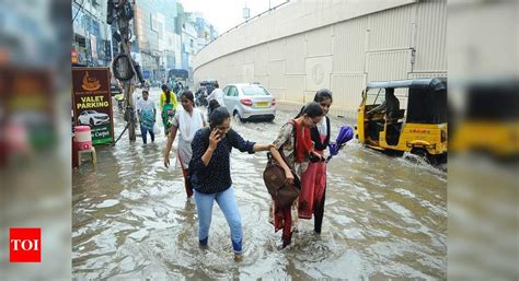 Rain Leads To Water Logging In Parts Of Hyderabad Hyderabad News Times Of India