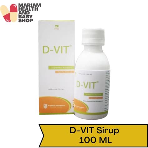 Jual Vitamin D Vit Sirup 100ml D Vit Sirup Suplemen Vitamin D3 400