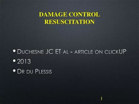 Ppt Damage Control Resuscitation Powerpoint Presentation Free