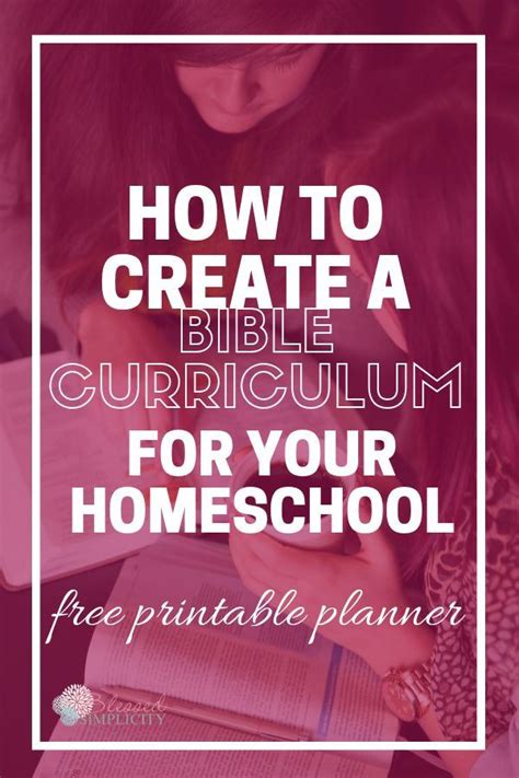 How To Create Your Own Homeschool Bible Curriculum Bible Curriculum