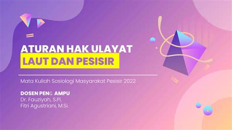 Laporan Pasca Presentasi Kelompok Aturan Hak Ulayat Masyarakat Laut