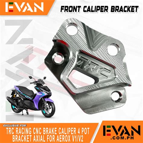 TRC CNC Brake Caliper 4 POT Bracket AXIAL For AEROX V1 V2 Shopee Malaysia