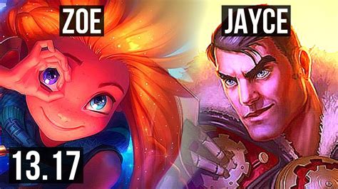 ZOE Vs JAYCE MID 10 0 5 2 6M Mastery 800 Games Legendary KR