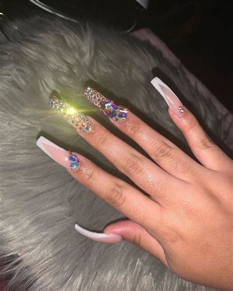 Nails Pin Kjvougee 🍼 Bling Nails Long Acrylic Nails Acrylic