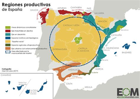 El Mapa De Las Regiones Productivas De Espa A Mapas De El Orden