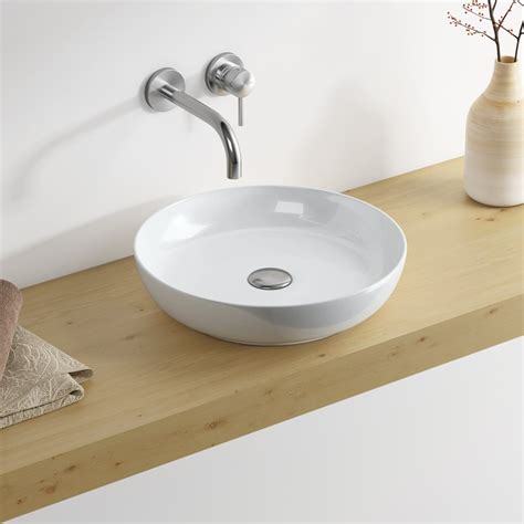 White Ceramic Eros Simaz Table Top Wash Basin X X Mm At Rs