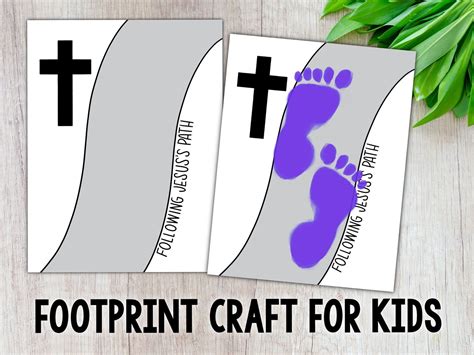 Following Jesuss Path Footprint Craft For Kids Lent Sunday School