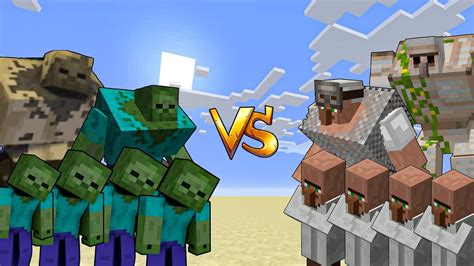 Minecraft Mutant Zombie Vs Villagers Fight YouTube