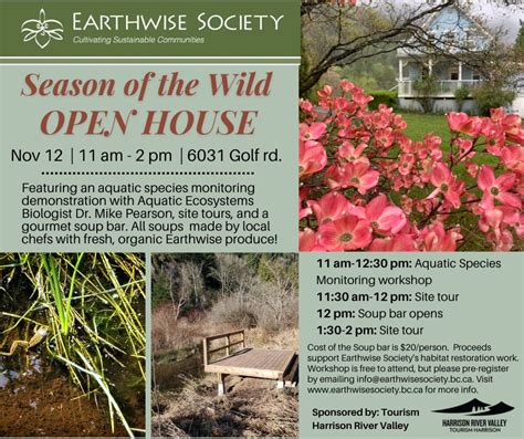 Season Of The Wild Open House Earthwise Society