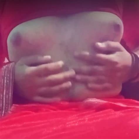 Indian Gay Crossdresser Gaurisissy Showing Her Full Body And Pressing And Playing With Her Big