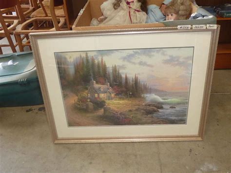 Lot 256 Framed Signed Numbered Thomas Kinkade Print Pine Cove